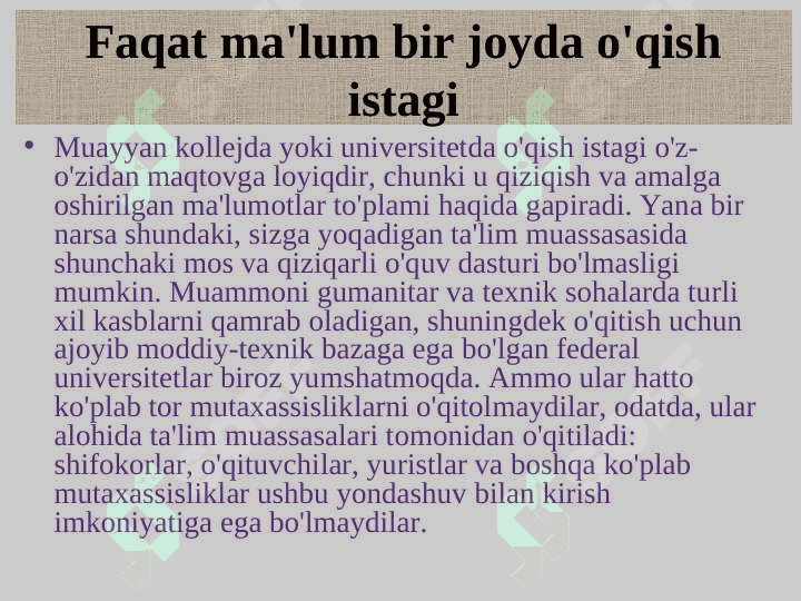Kasb tanlashda uchraydigan xatoliklarni oldini olish omillari 6