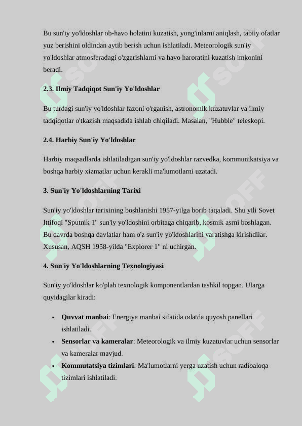 suniy yoldoshlar 2