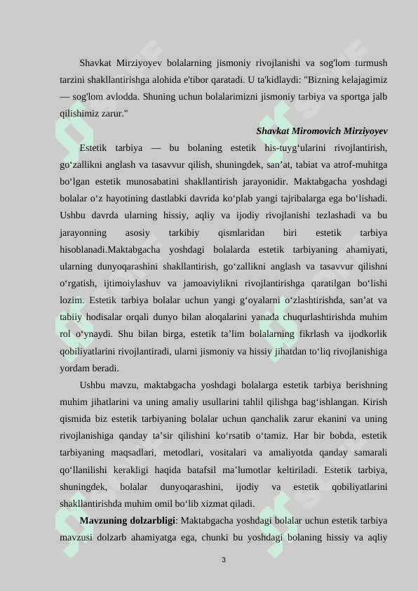 MAKTABGACHA YOSHDAGI BOLALARGA ESTETIK TARBIYA BERISH VAZIFALARI,METODLARI,VOSITALARI 2