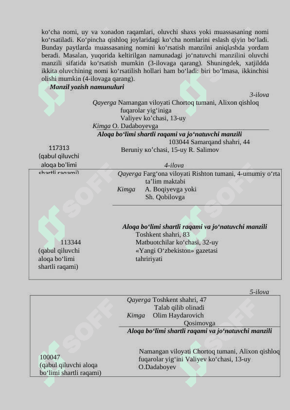 XIZMAT YOZISHMALARI (MANZIL, TAKLIFNOMA, TELEGRAMMA VA TELEFONOGRAMMA). XAT VA UNING TURLARI 3