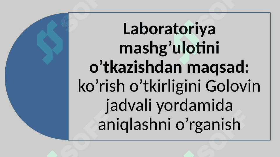 Ko’rish o’tkirligini Golovin jadvali yordamida aniqlashni o’rganish 2