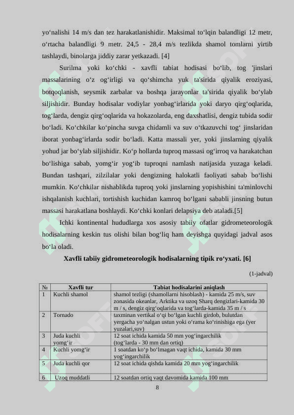 TABIIY OFATLAR VA ULARNI BARTARAF ETISH 8