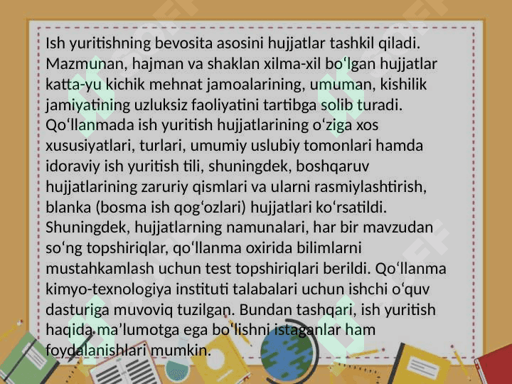 Tashkiliy hujjatlar. Tashkiliy hujjatlarning turlari va xususiyatlari 3