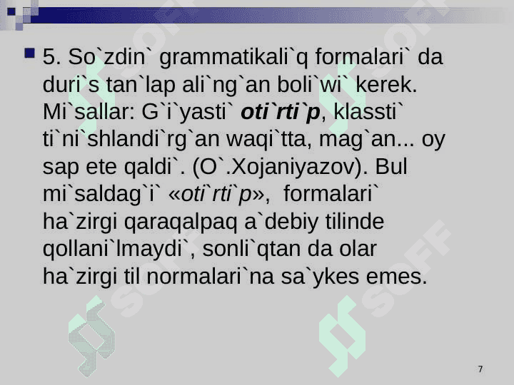 LEKSIKALI`Q  STILISTIKA 7