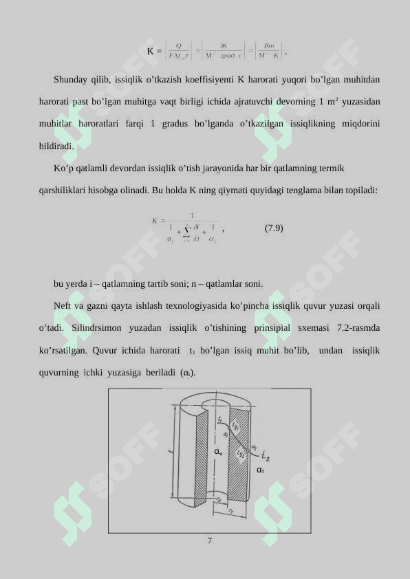 ISSIQLIK O’TKAZISH ASOSLARI 7