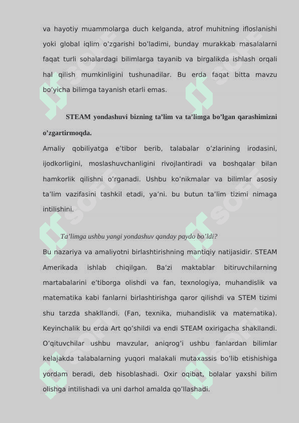 STEAM TA’LIM (STEAM EDUCATION). IQTIDORLI O‘QUVCHILARNI O‘QITISH (EDUCATION OF GIFTED CHILDREN) 3