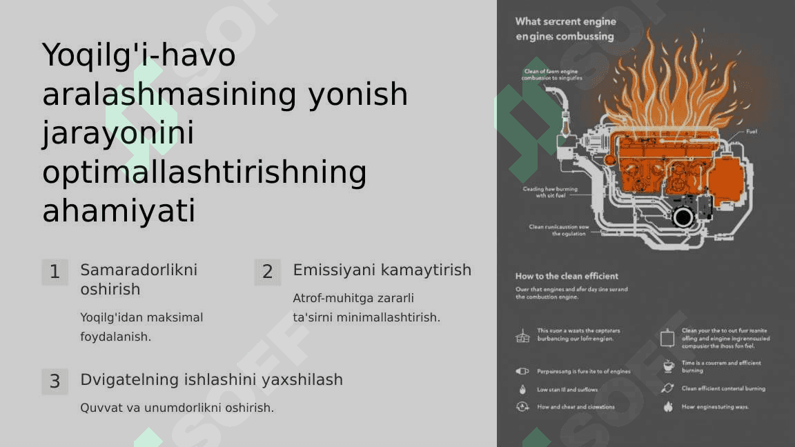 Dvigatellardagi yoqilgi havo aralashmasining yonish jarayonini yaxshilovchi qo'ndirmalar 4