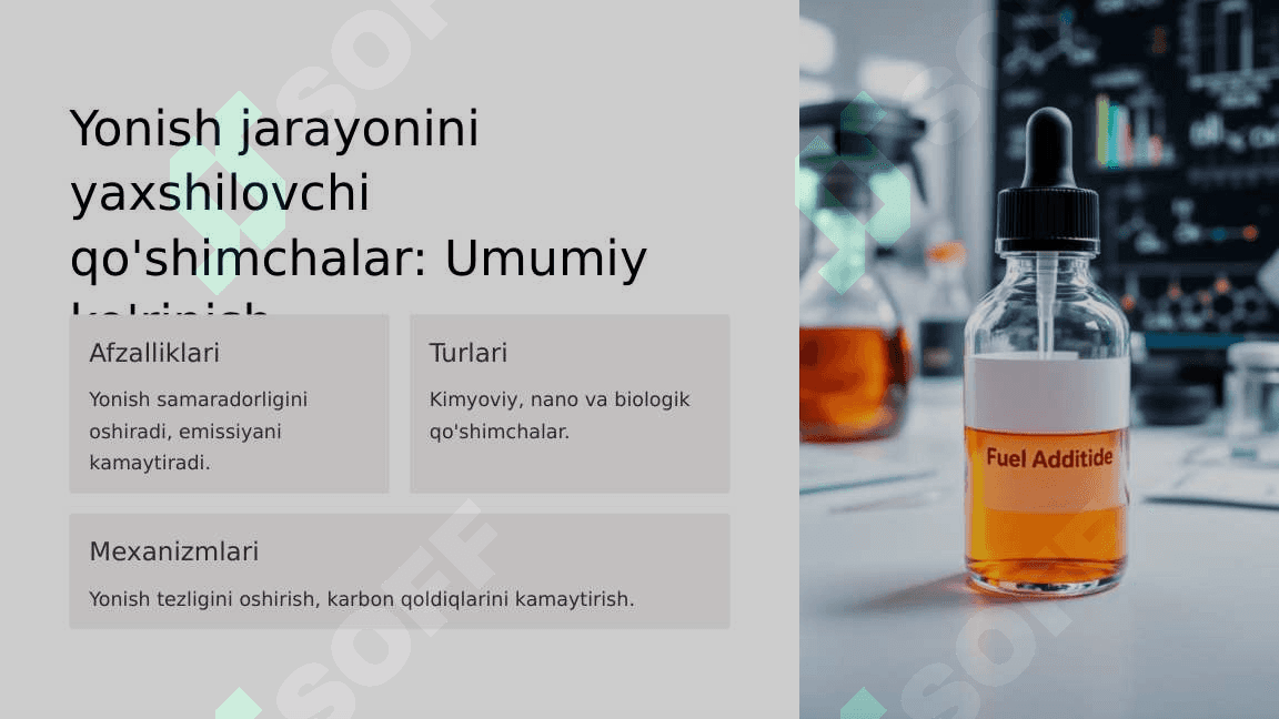 Dvigatellardagi yoqilgi havo aralashmasining yonish jarayonini yaxshilovchi qo'ndirmalar 5