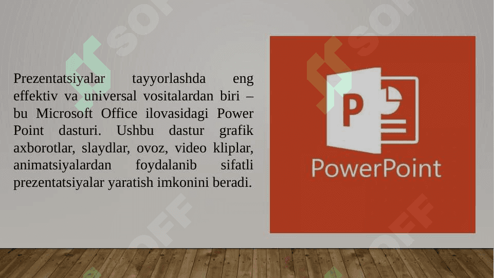 Taqdimot dasturida o`z mutaxasisligini namoyish qiluvchi kamida 10 ta slayddan iborat taqdimot tayyorlash. 3