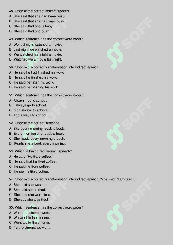 Ingliz tili test 7