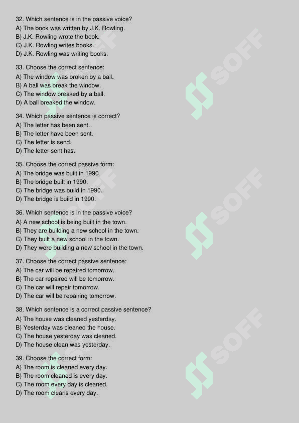 Ingliz tili test 5