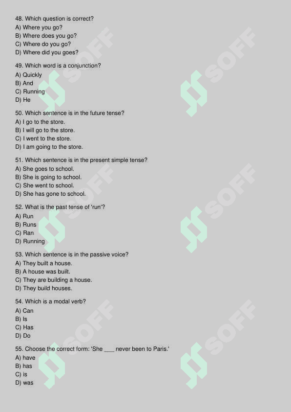 Ingliz tili test 7