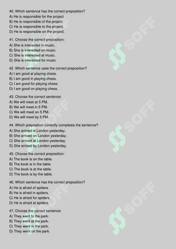 Ingliz tili test javoblari bilan 6