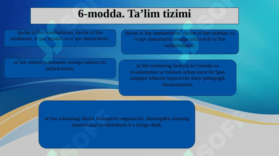 O‘zbekiston Respublikasining ,,Ta’lim to’g’risidagi’’ Qonuni 8