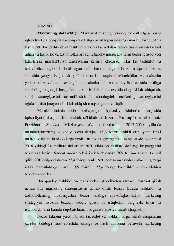 Tashkilotlarning marketing strategiyasini ishlab chiqish 3