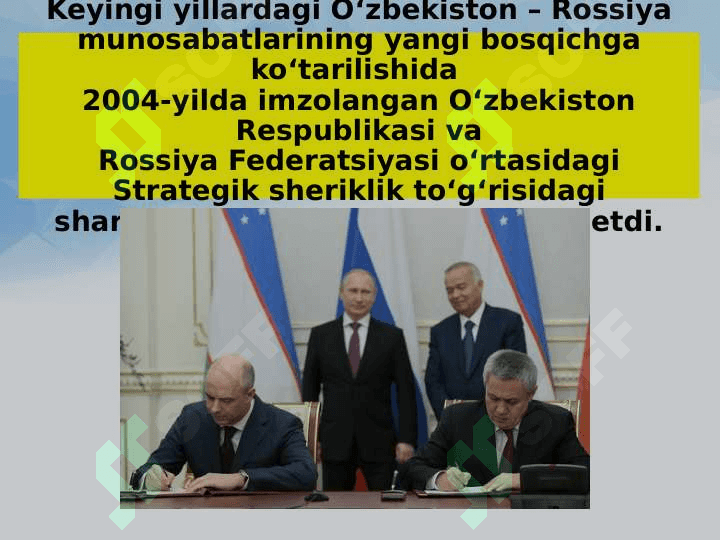 O‘zbekiston Respublikasining Rossiya, Xitoy va AQSh bilan o‘zaro munosabatlari 3
