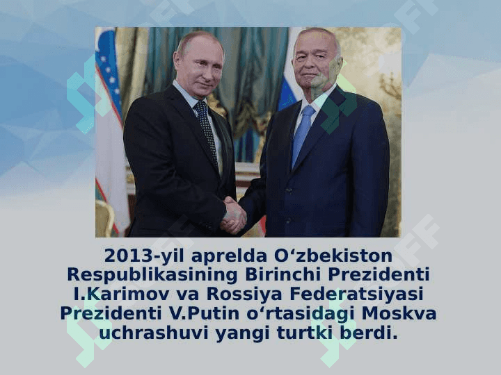O‘zbekiston Respublikasining Rossiya, Xitoy va AQSh bilan o‘zaro munosabatlari 4