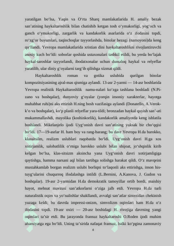 Mustaqillik davri O’zbekiston haykaltaroshligli 6