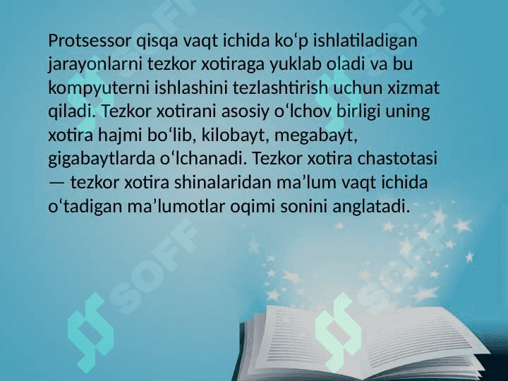 Tezkor xotira turlari bilan tanishish 3