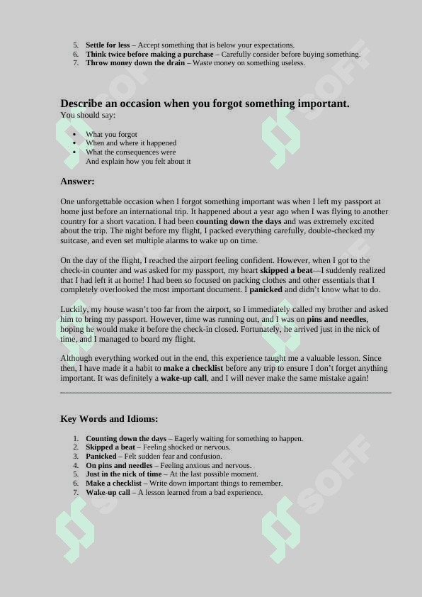 Ielts speaking part 2 answers 3