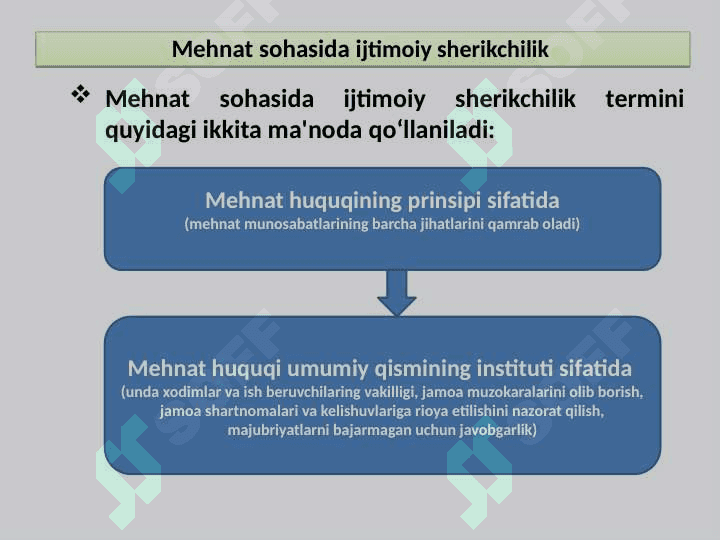 Mehnat sohasida ijtimoiy sherikchilik. Bandlik va aholini ishga joylashtirishni huquqiy tartibga solish 3