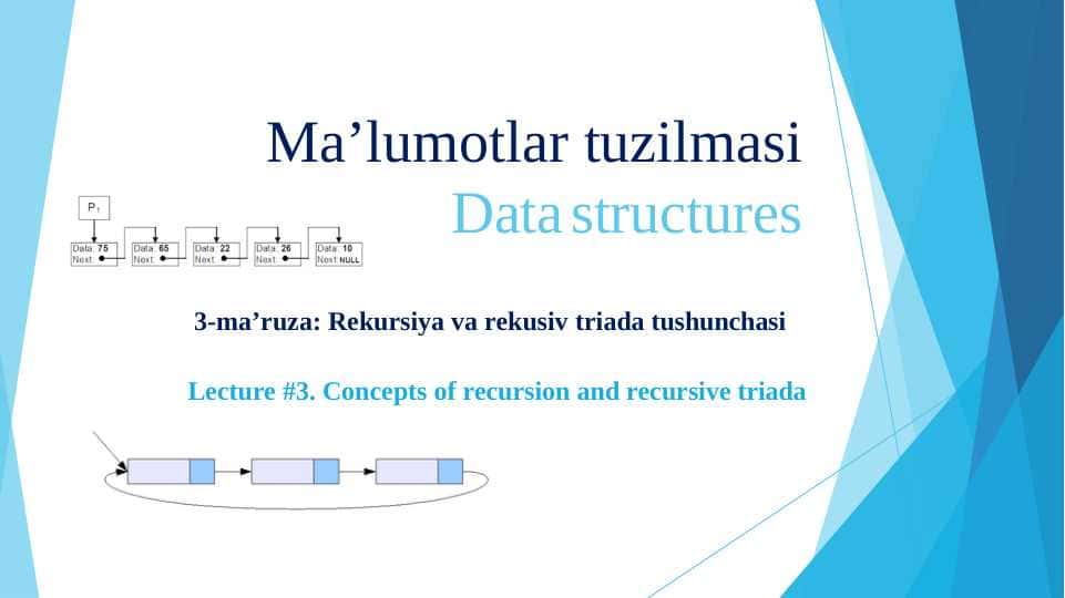 Ma’lumotlar tuzilmasi 1