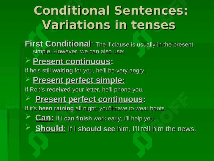CONDITIONAL SENTENCES 7
