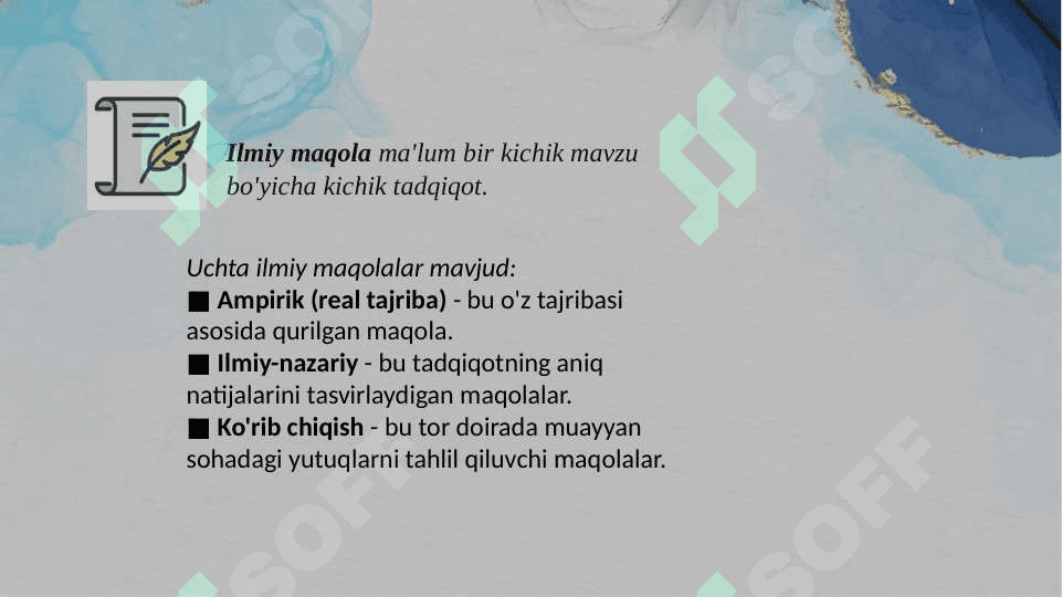 MAQOLA O’QITUVCHI  NUTQINING JANRI SIFATIDA. 6