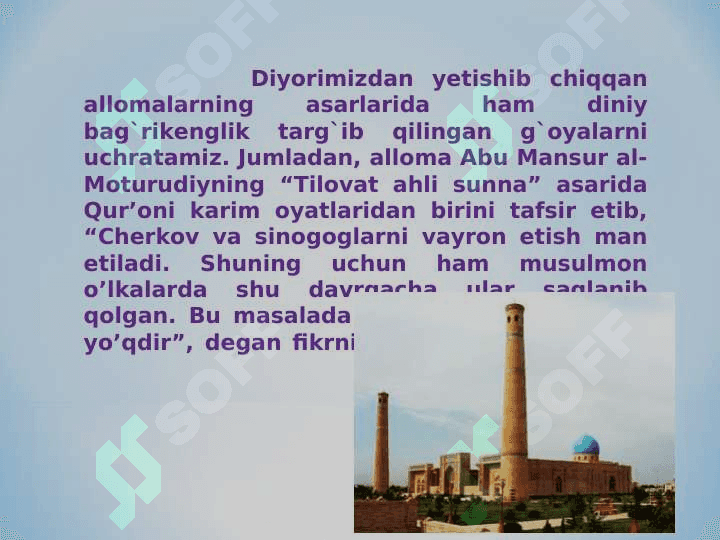 Diniy bag’rikenglik va millatlararo totuvlik 3