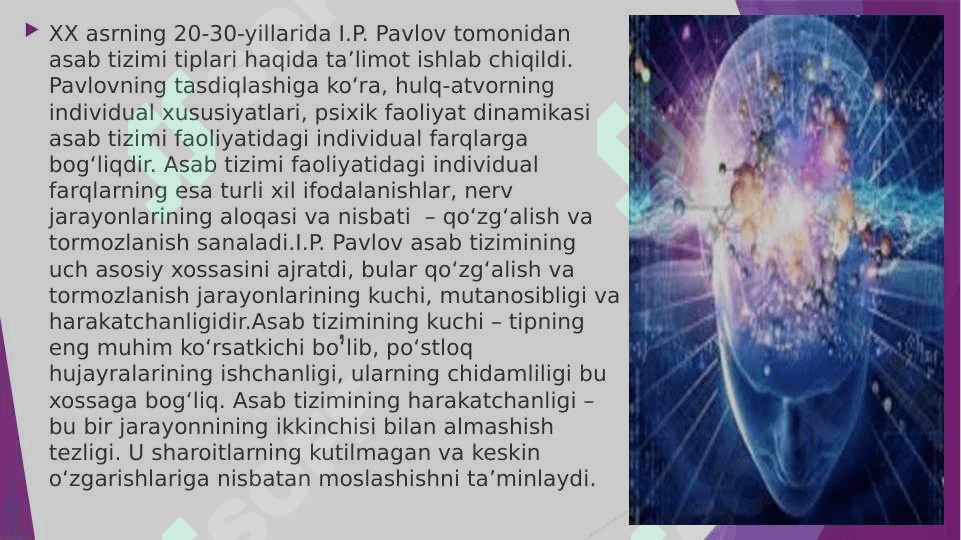 Asab tizimining òrganishda kuzatish metodi 2