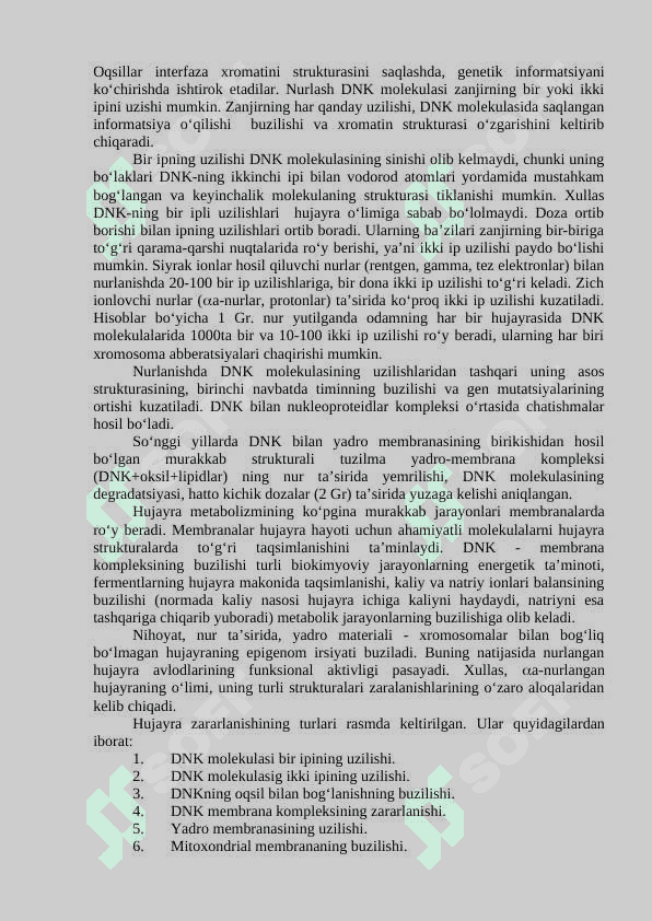 Hujayraning zararlanishi, nobud boʻlishi va sabablari 7