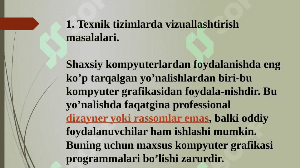 TEXNIK TIZIMLARDA KOMPYUTER GRAFIKASIDAN FOYDALANISH. 3