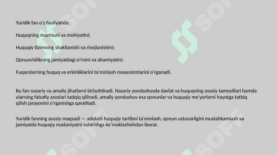 Yuridik fan tushunchasi 7