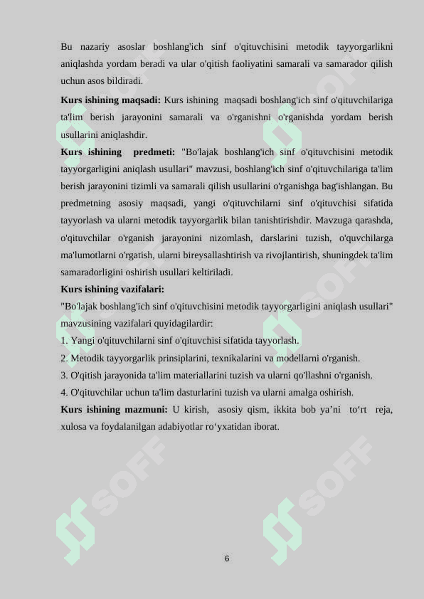 BOʻLAJAK BOSHLANGʻICH SINF OʻQITUVCHISINI METODIK TAYYORGARLIGINI ANIQLASH USULLARI 6