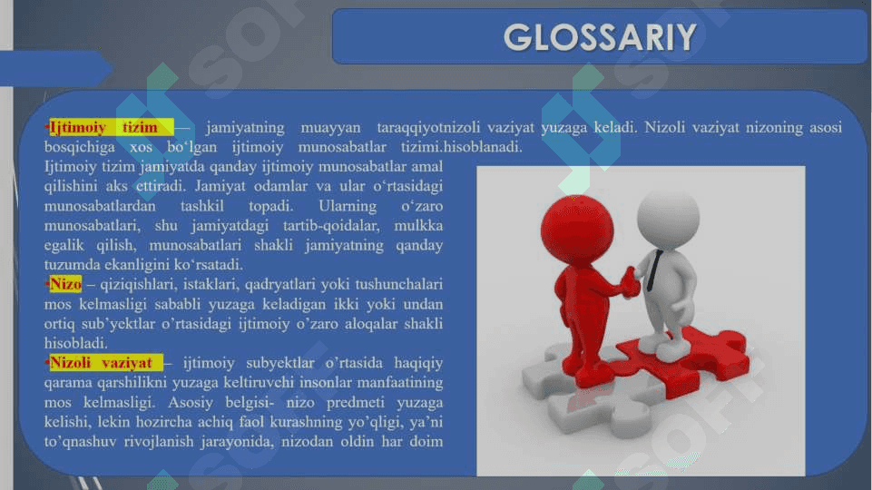 Ijtimoiy tizimning turli sohalaridagi nizolar 4