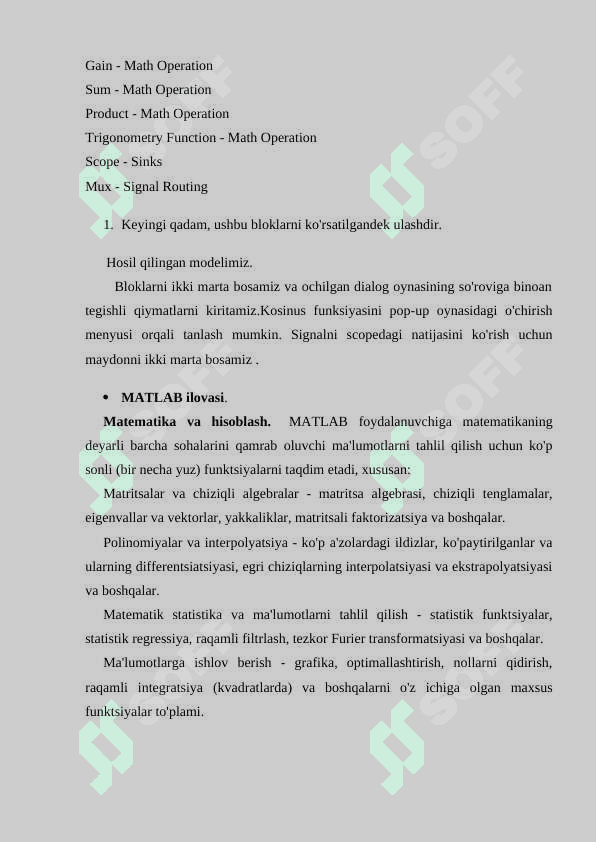 Matlab simulyatsiya muhiti haqida tushuncha 8
