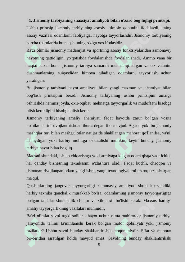 SHAXS TARBIYASIDA JISMONIY TARBIYANING TUTGAN O'RNI 6