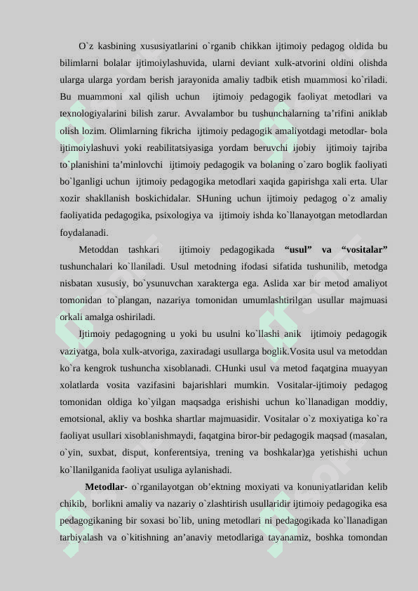Ijtimoiy pedagogik faoliyat metodikasi va texnologiyasi 2