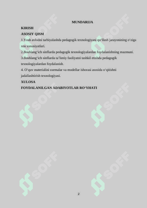 SHAXS TARBIYASIDA PEDAGOGIK TEXNOLOGIYALARDAN FOYDALANISH 2