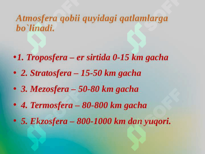 Atmosfera havosini ifloslantiruvchi manbalar 4