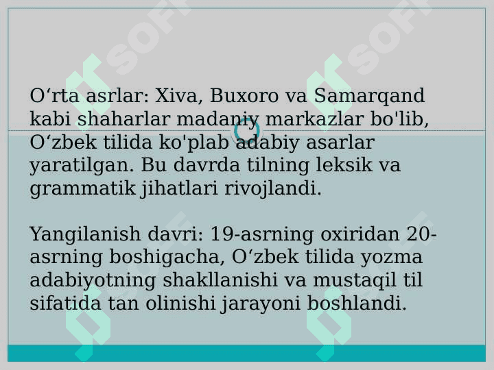 O`ZBEK TILINING TARAQQIYOT BOSQICHLARI. O`ZBEK TILSHUNOSLIGIDA YANGI LINGVISTIK PARADIGMALAR 3
