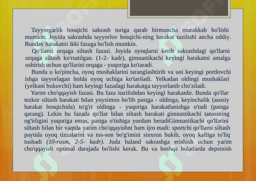 Sakrash texnikasi asoslari 8