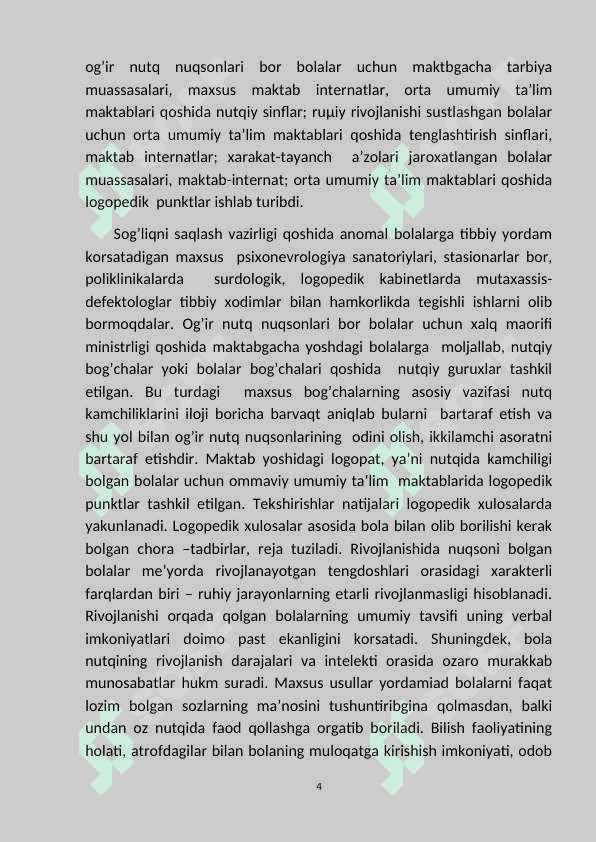 AFAZIYANI BARTARAF ETISHDA KORREKSIYA TARBIYA ISHLARINING ASOSIY YO’NALISHLARI 4