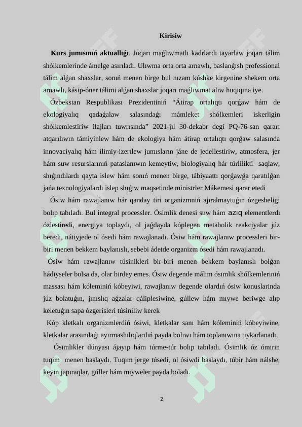 #Kurs jumisi 2