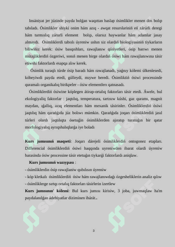 #Kurs jumisi 3