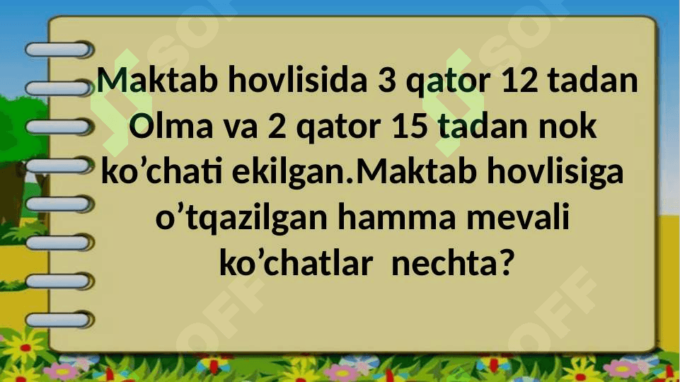 2-3-sinflar uchun masalalar 7