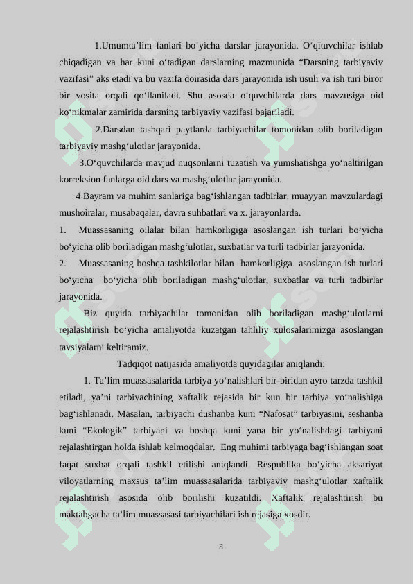 INNOVATSION TARBIYA TEXNALOGIYALARINING  TARBIYALANUVCHILARNING  AXLOQIY FAZILATLARINI SHAKLLANTIRISHDAGI AHAMYATI 8