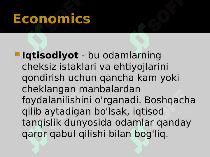 Iqtisodiy nazariyaning predmeti va usuli 2