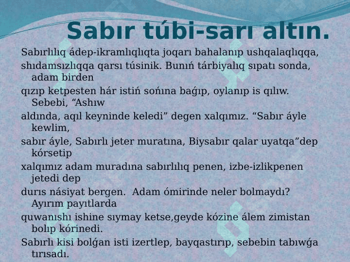 Sabır túbi-sarı altın 3