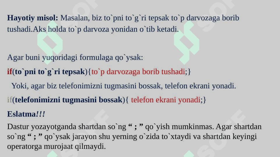 "if" shart operatori va mantiqiy elementlar 5